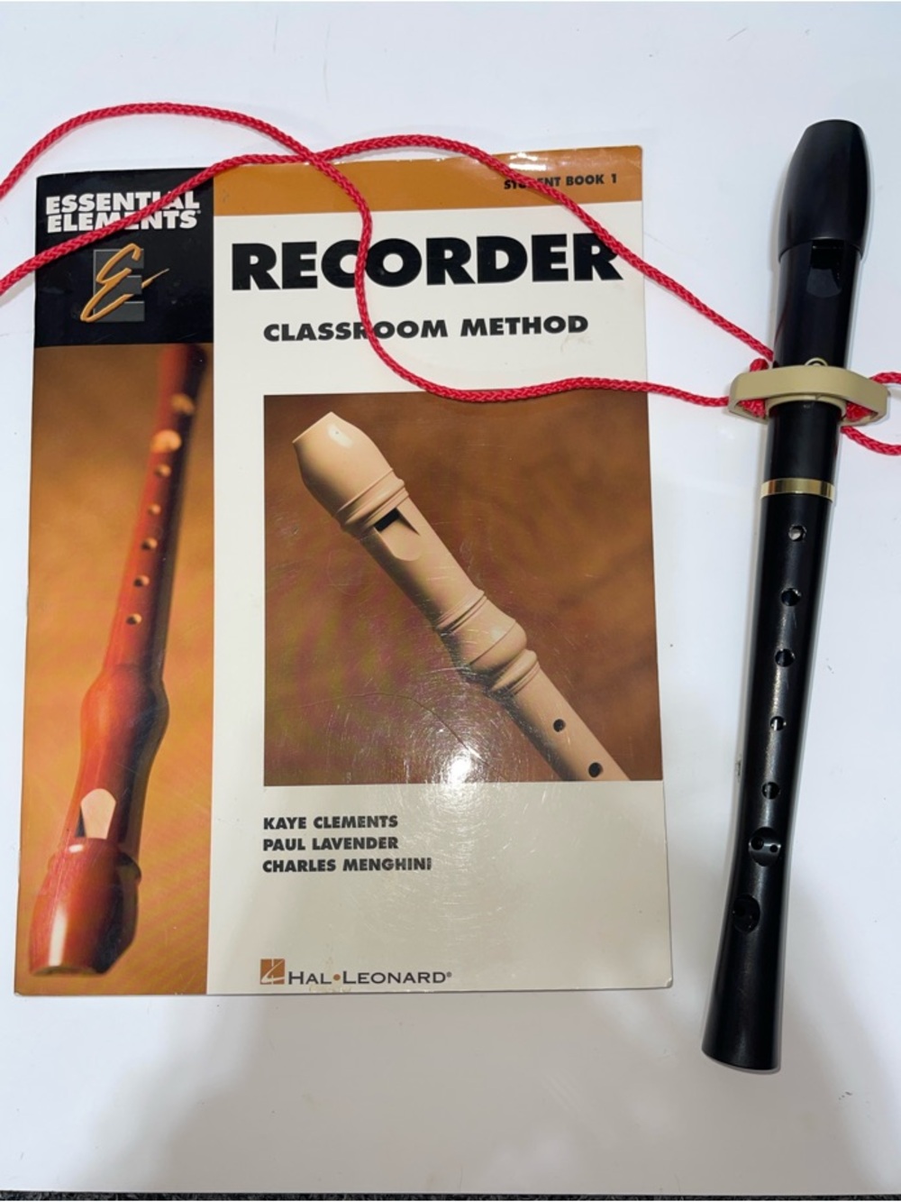 3/$30 Black Soprano Recorder with Neck Strap and Instructional Book